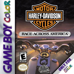 Harley Davidson Race Across America box art for GameBoy Color